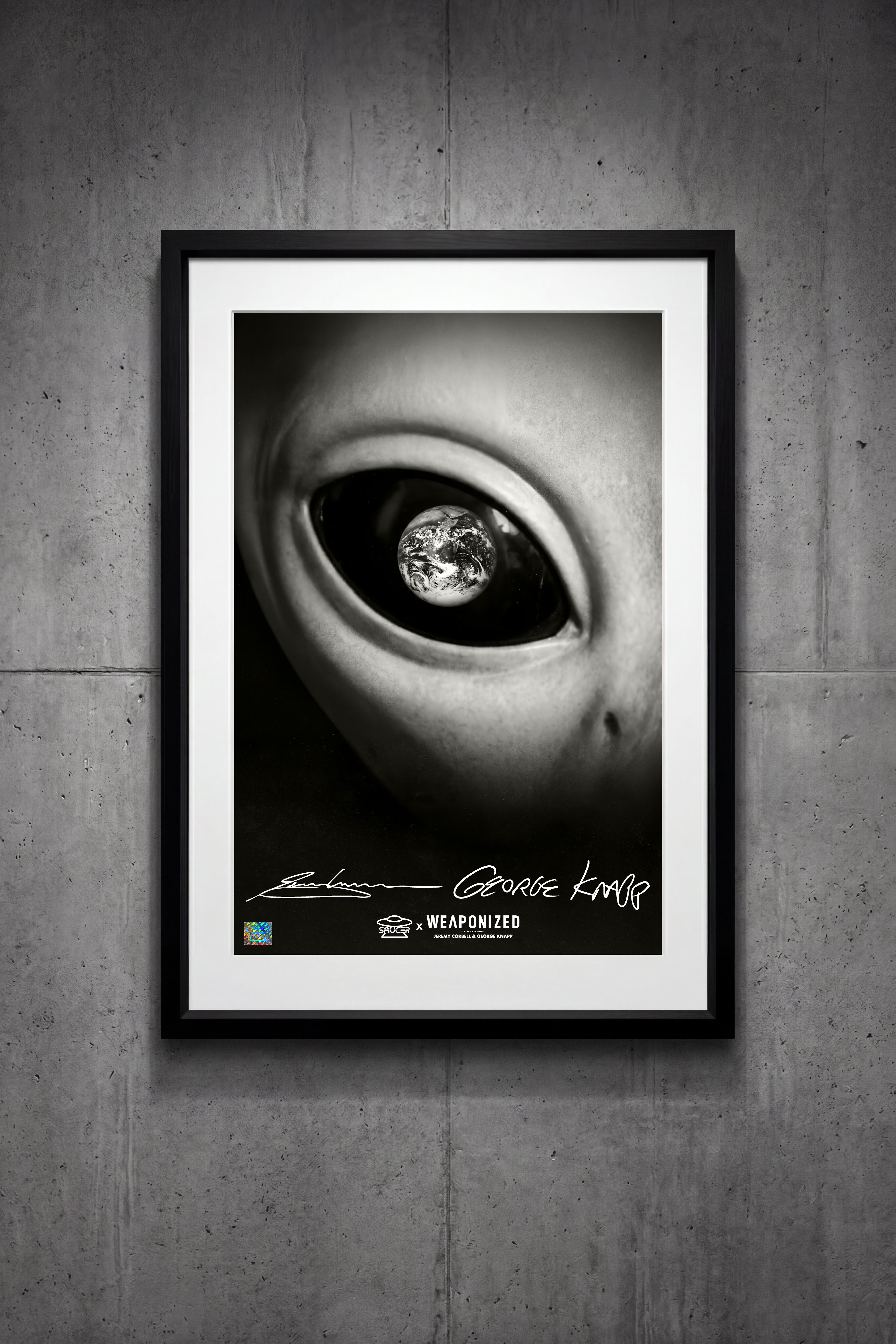 Weaponized Alien Eye Jeremy Corbell & George Knapp Dual Signed