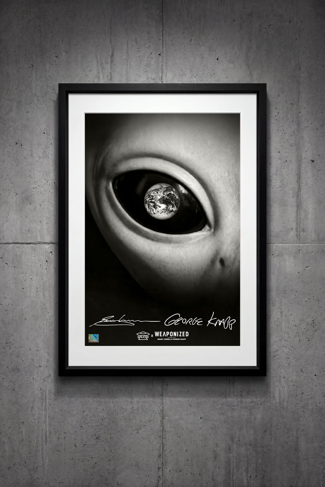 Weaponized Alien Eye Jeremy Corbell & George Knapp Dual Signed