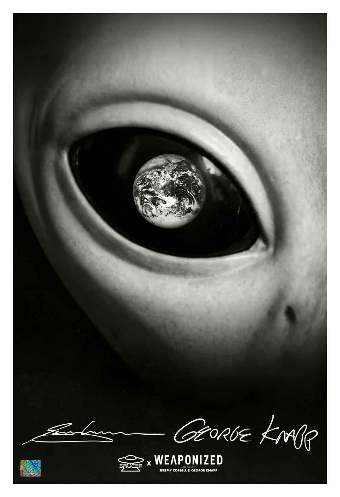 Weaponized Alien Eye Jeremy Corbell & George Knapp Dual Signed